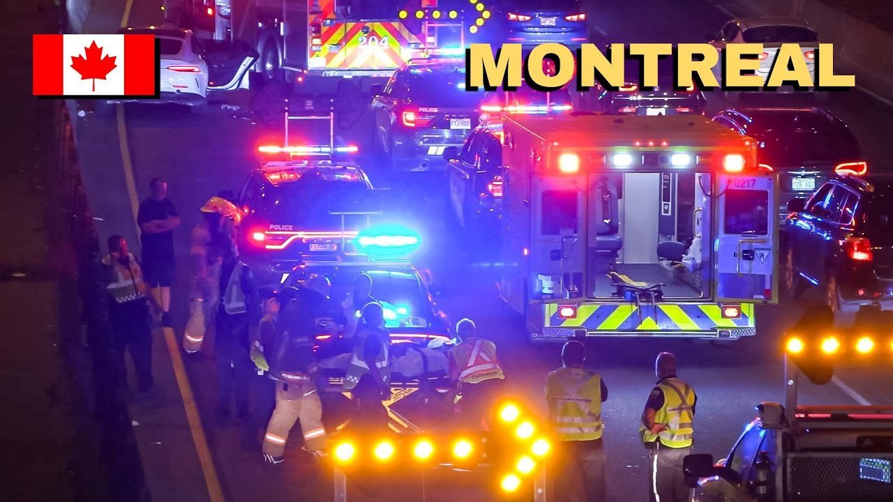 Montréal | Police Pursuit With AMG Mercedes Ends in Crash on Décarie Expressway; 3 Arrested