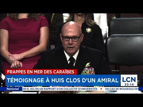 Frappes controversées en mer des Caraïbes: un amiral témoigne à huis clos