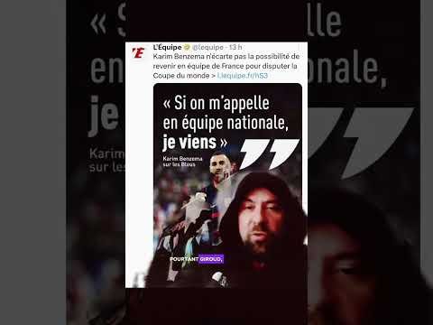 Karim Benzema veut revenir en Équipe de France de foot 😨 #benzema #edf #football #lequipe #react