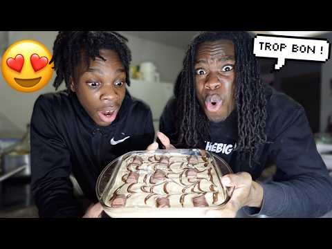 Je CUISINE un TIRAMISU KINDER BUENO avec MON PETIT FRÈRE